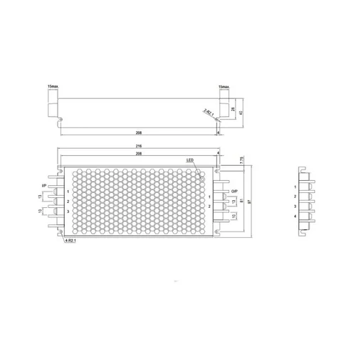 Преобразователь: DC/DC; 300Вт; Uвх:33.6...62.4В; Uвых: 24ВDC; Iвых: 12.5А, Mean Well Преобразователь: DC/DC; 300Вт; Uвх:33.6...62.4В; Uвых: 24ВDC; Iвых: 12.5А, Mean Well